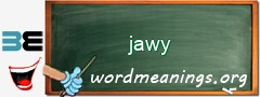 WordMeaning blackboard for jawy